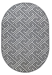 Ковер Эко-люкс Безворсовый 77012/37 Серый овал