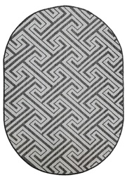 Ковер Эко-люкс Безворсовый 77012/37 Серый овал